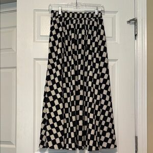 Kate Hewko Black and White Checkered Skirt - Size L